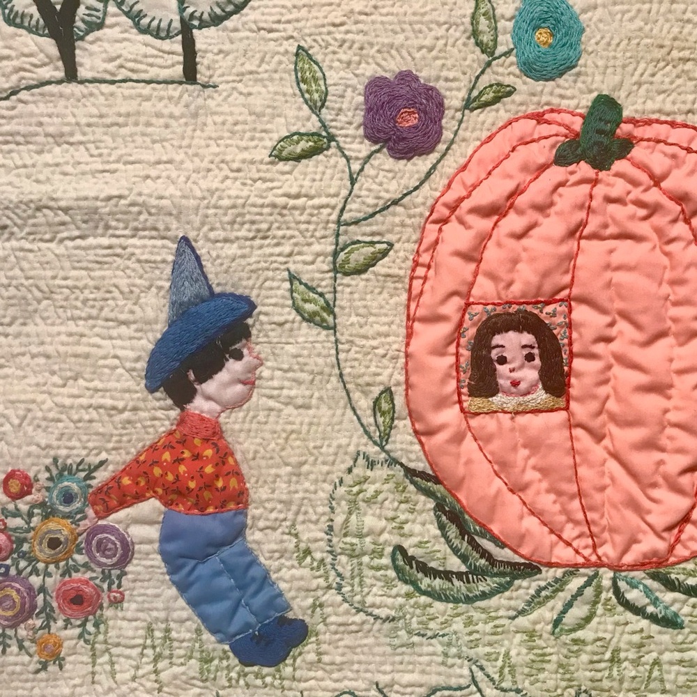 Whimsical Embroidered Quilt Art